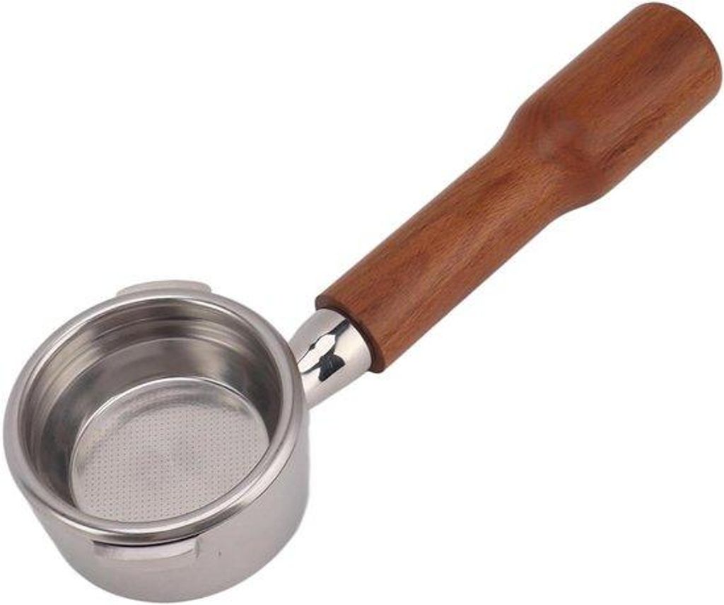 Bodenloses Portafilter 58mm Holzgriff Espresso Zubehör
