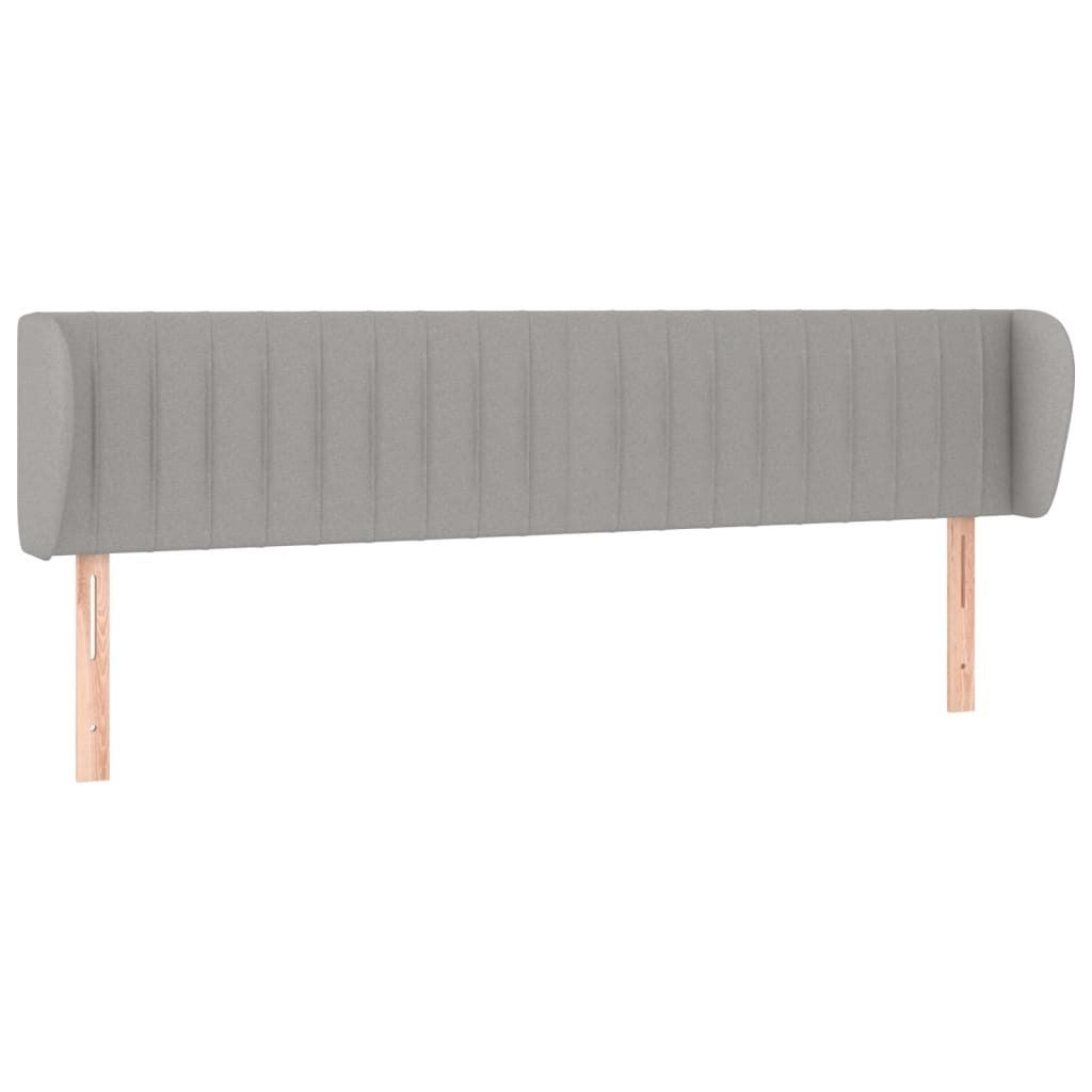 vidaXL Kopfteil mit Ohren Hellgrau 163x23x78/88 cm Stoff