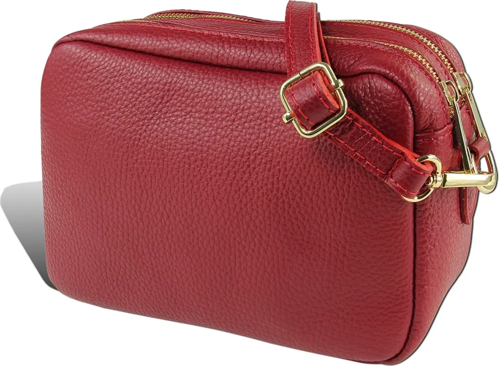 Sac bandoulière femme rouge format moyen Toscanto pour chic quotidien