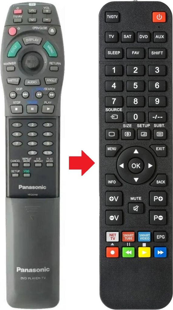 Fernbedienung geeignet für PANASONIC VEQ2248
