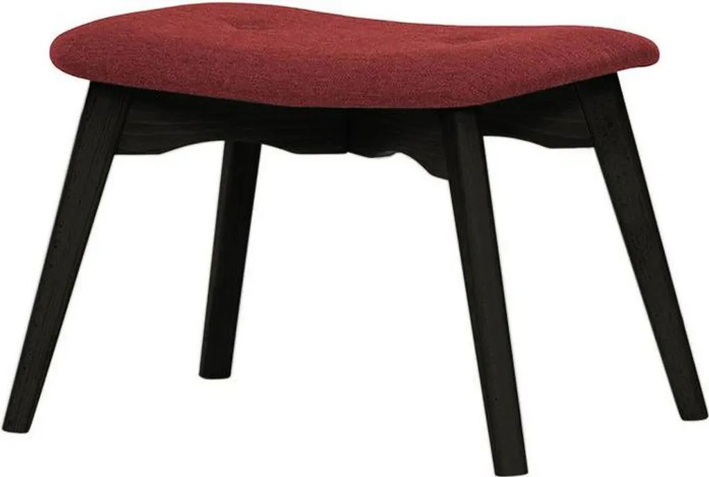 Repose-pied tissu noir Ducan Malmo-Malmo 63 avec mousse dense