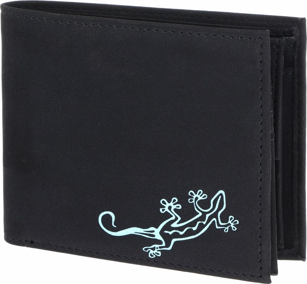 oxmox portafoglio New Cryptan Querscheinbörse Lizard Print Immagine del prodotto 