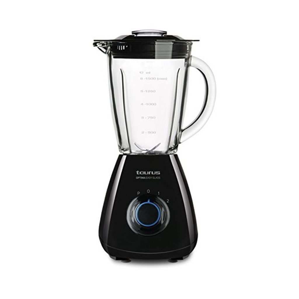 Taurus Optima Easy Glass, Tischplatten-Mixer, 1,5 l, Pulsfunktion, 1,1 m, 450 W, Schwarz
