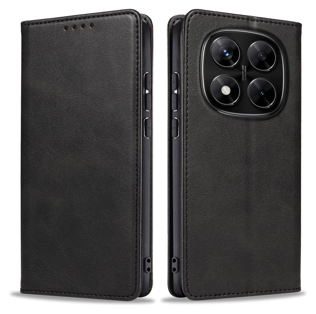 Handyhülle für Xiaomi Redmi Note 15 Pro Kunstleder Flip Cover Hülle Handytasche Case Kartenfach Farbe: Schwarz