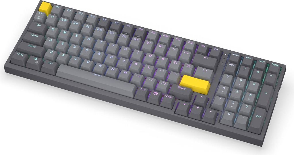 ENDORFY Tastatur Celeris 1800, 2.4 GHz, BT, Yellow by Gateron