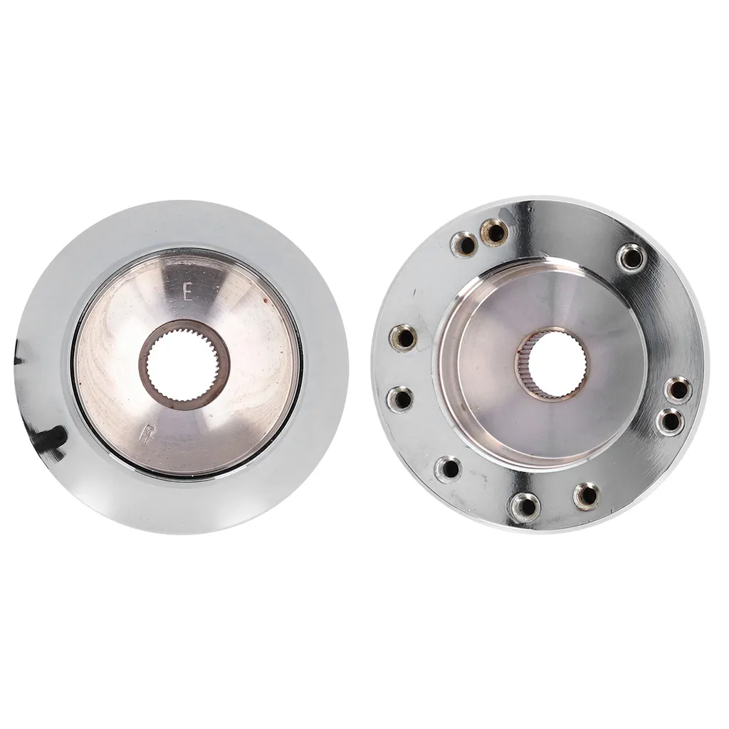 Adaptateur de moyeu de volant universel en aluminium noir poli - 70mm