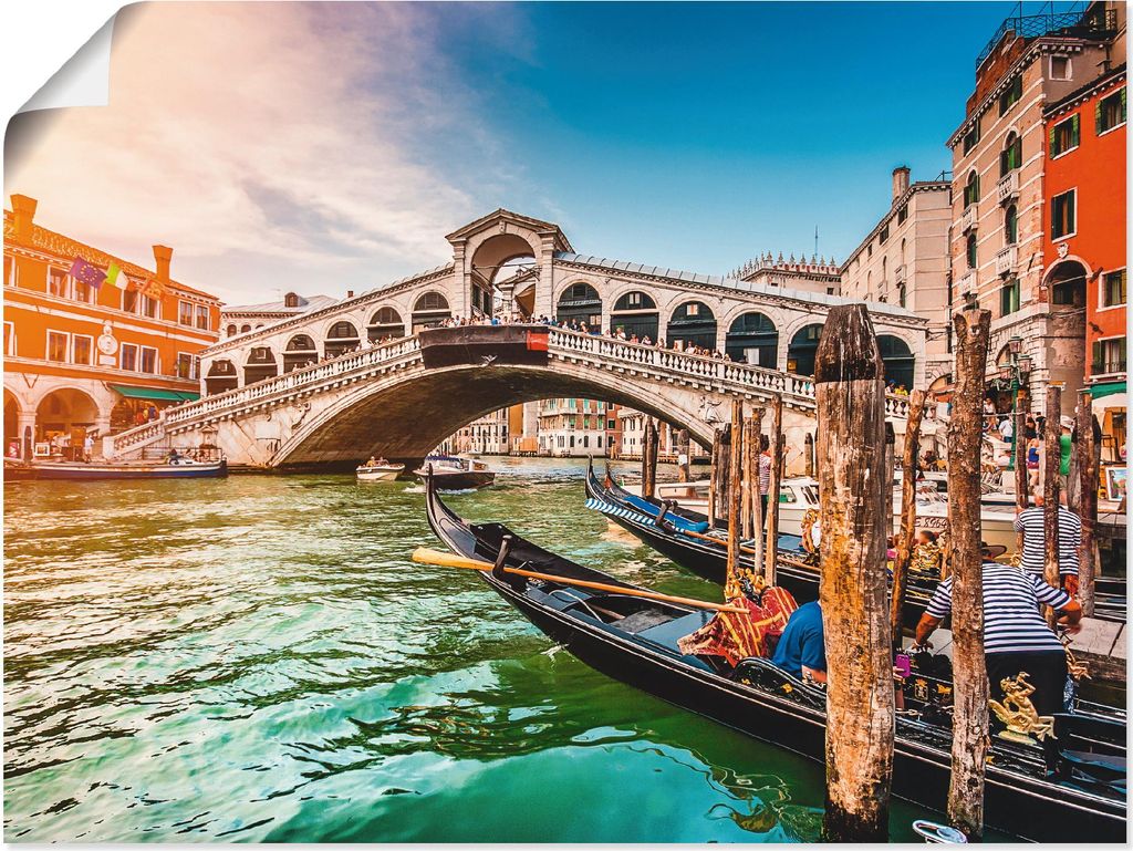 ARTland Poster Canal Grande RialtobrückeVenedig Größe: 60x45 cm