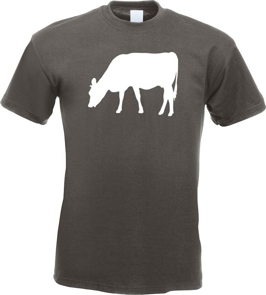 Kiwistar - T-Shirt - Graphit - Kuh - Rind - Bauernhof Herren Funshirt Bedruckt Design Sprüche Spruch Motive - mit Motiv Bedruckt - Funshirt Design...