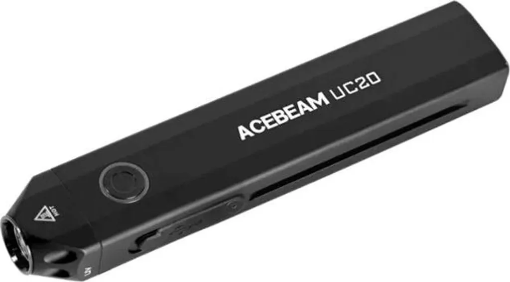 Torche Puissante AceBeam UC20 Etanche IP68 avec Recharge USB-C Noire