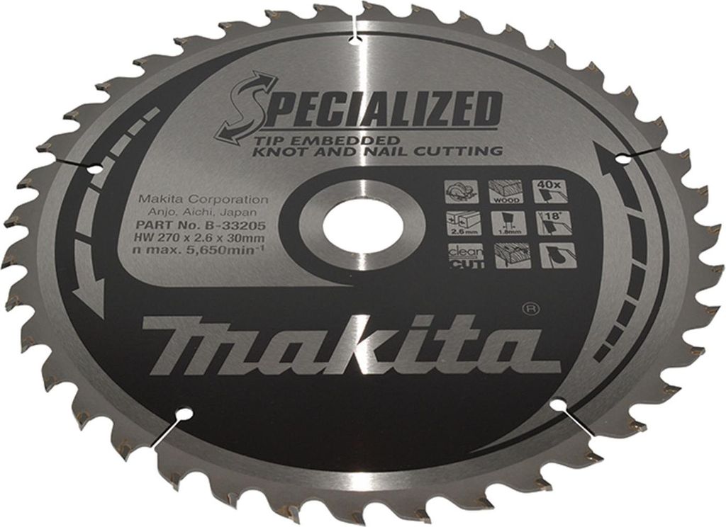 Makita SPECIALIZED Sägeb.270x30x40Z B-33205