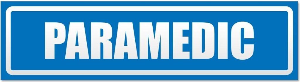 Kiwistar Paramedic invertiert Magnetschild Schild magnetisch - 60cm Blau - Magnetfolie für Auto PKW Kfz