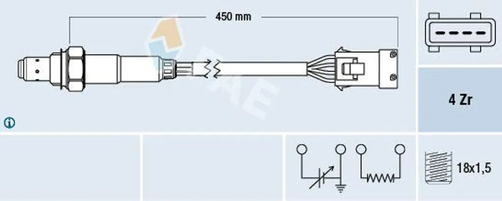 Sonde Lambda FAE 77162 Haute Performance compatible Saxo et Berlingo