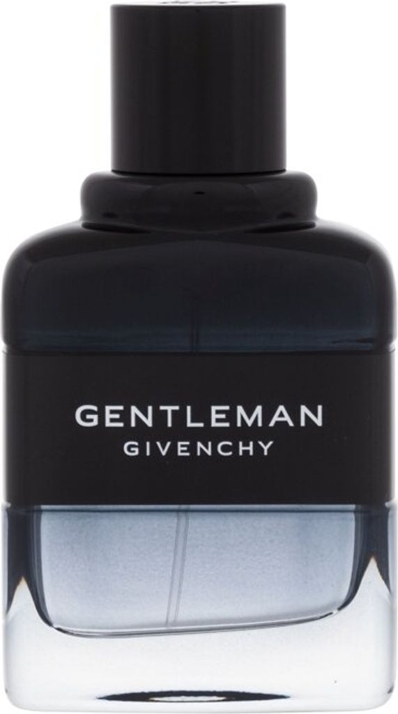 A studio shot of a Givenchy Gentleman Intense Eau de Toilette bottle.