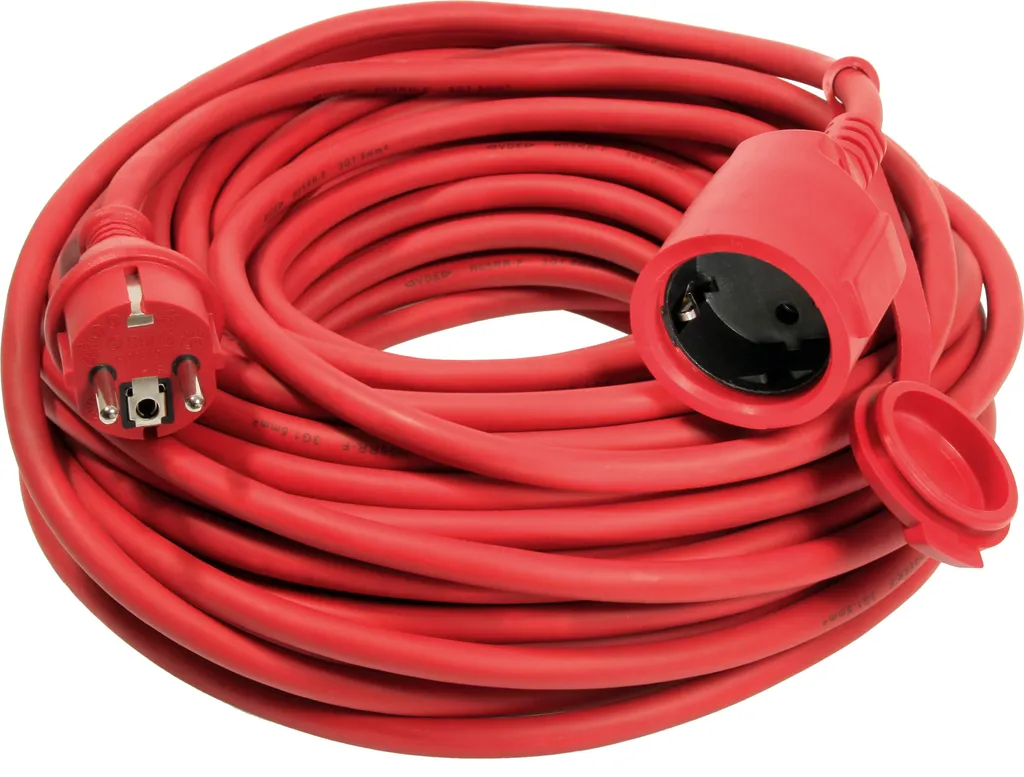 Prolunga da Esterno as-Schwabe 20 Metri Rosso | Sicurezza IP44 per Giardino
