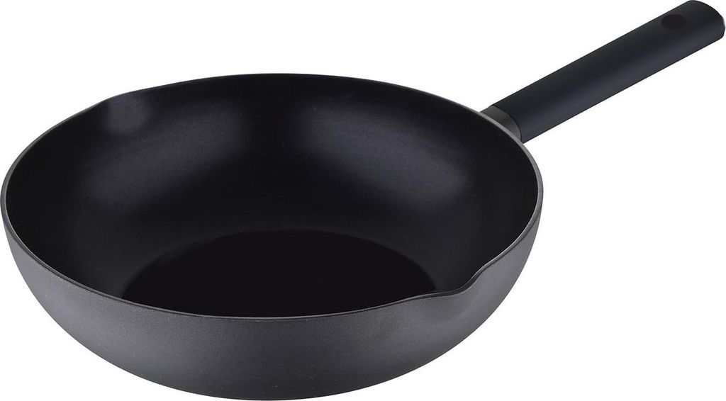 Masterpro Aluguss-Wok Ø 28 cm Wokbratpfanne Asiapfanne Wok Pfanne Woktopf