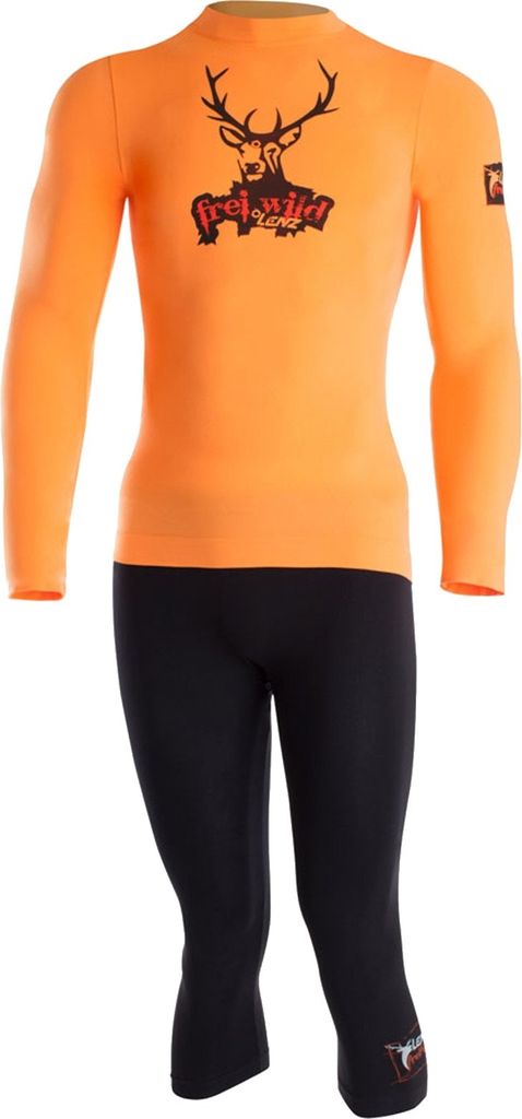 Lenz Unterwäsche Set Freiwild Men Funktionsbekleidung, orange/black, Größe:L/XL