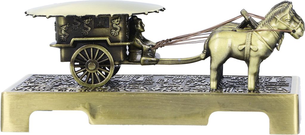 Terrakotta-Pferdeskulptur im Vintage-Stil, Kupferfarbenes Pferdeornament für die Dekoration von Haus und Büro, ideales Geschenk
