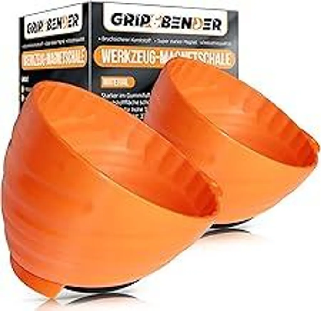 2 pezzi GRIP&BENDER Vaschetta magnetica da officina, vaschetta magnetica per utensili in plastica ABS, vaschetta magnetica per viti