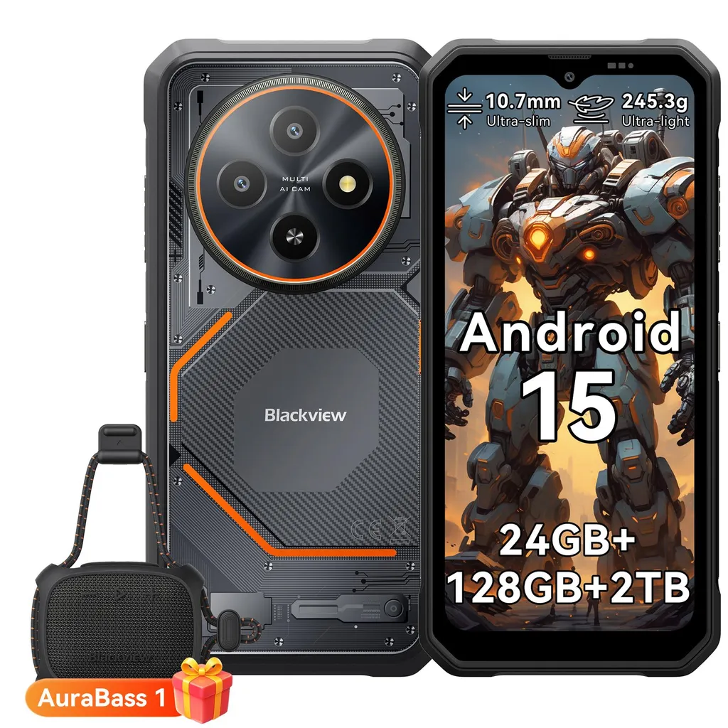 Smartphone IP68 étanche Blackview FORT 2 - Batterie 5000 mAh et Photo IA