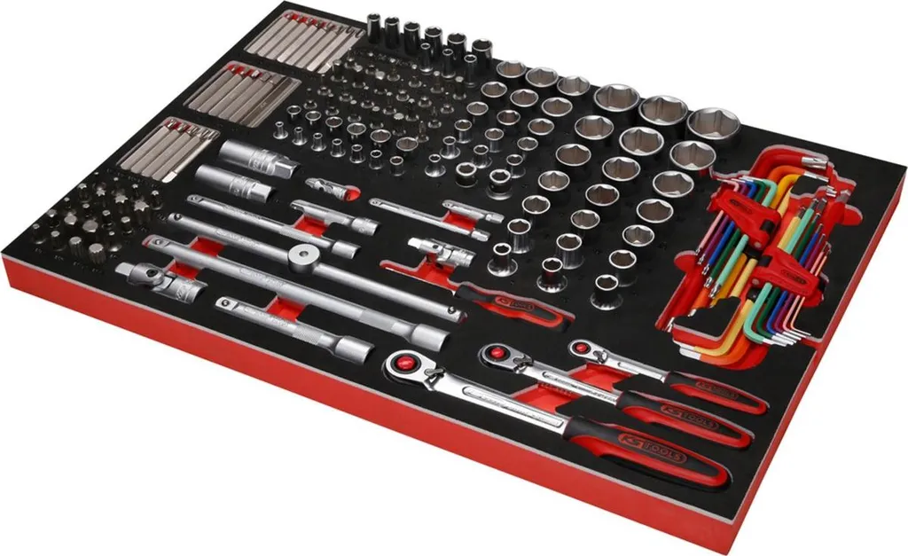 Fini les outils perdus avec ce jeu de douilles 159 pces en module mousse