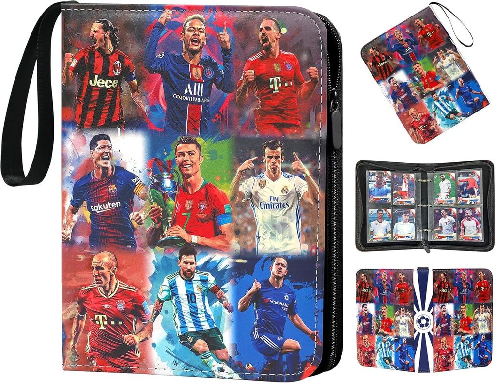 Fussball Sammelkarten Album 4 Taschen 50 Hüllen für 400 Produktbild 