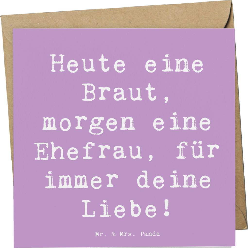 Mr. & Mrs. Panda Grußkarte Spruch Braut Liebe - Produktbild 