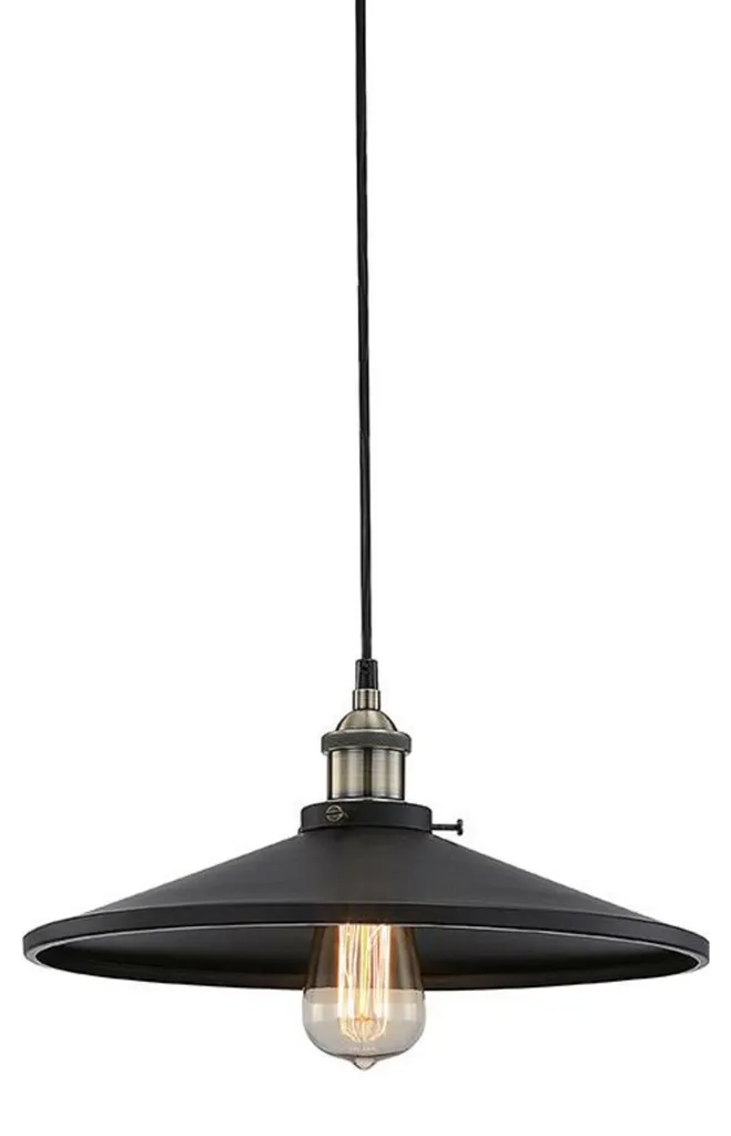 Suspension vintage ACA noire - Éclairage chic pour moderniser un intérieur