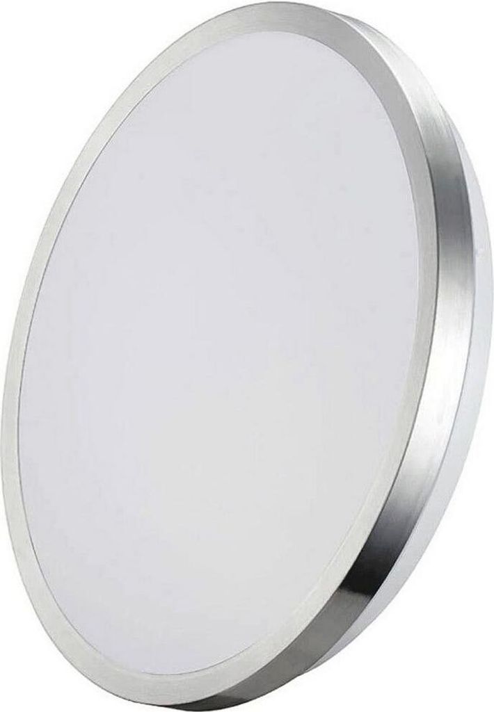 Wandleuchte super led anbauleuchte 18w 1820lm 6500k ø33x5,9cm chromrahmen edm