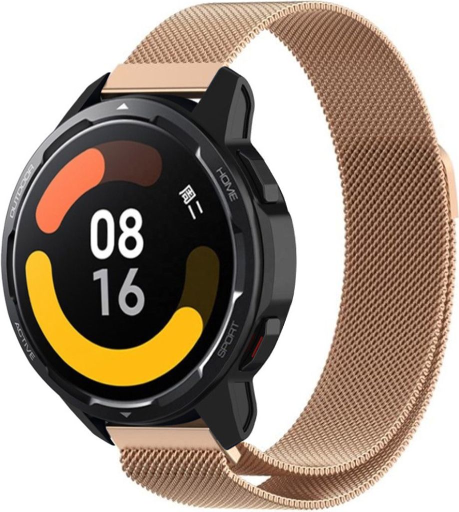 Strap-it Milanese Armband - Kompatibel mit Xiaomi Watch S1 Armband Ersatzarmband Edelstahl - Armband mit Magnetverschluss - Hochwertiges Material -...