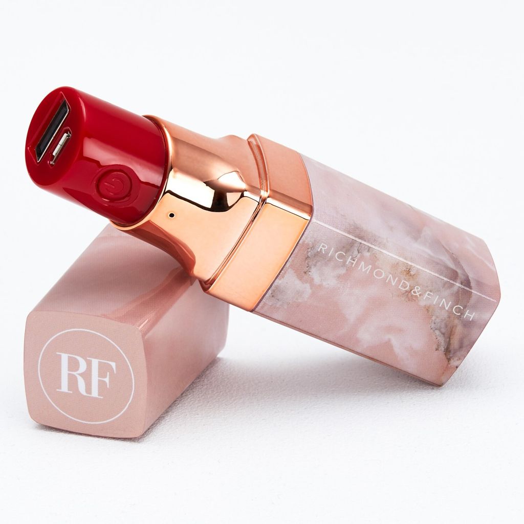 Lipstick Powerbank Pink Marble Produktbild 