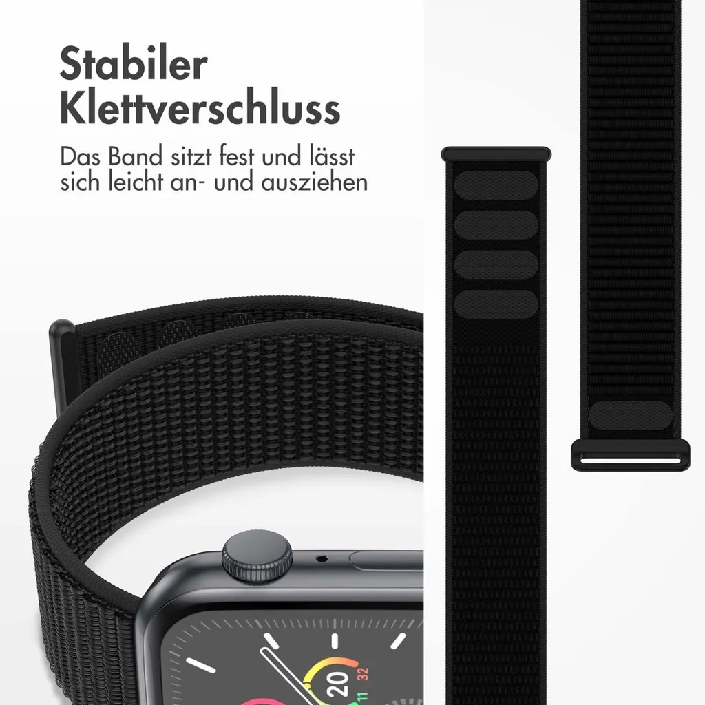 Watch SE - 40 mm, Watch SE 2023 - 40 mm, Watch SE 2022 - 40 mm, Watch 9 - 41 mm, Watch 8 - 41 mm, Watch 7 - 41 mm, Watch 6 - 40 mm, Watch 5 - 40 mm, Watch 4 - 40 mm, Watch 41 mm, Watch 40 mm, Watch 3 - 38 mm, Watch 38 mm, Watch 2 - 38 mm, Watch 1 - 38 mm, Watch 10 - 42 mm Cinturino: imoshion Nylonband 2.0 - 5