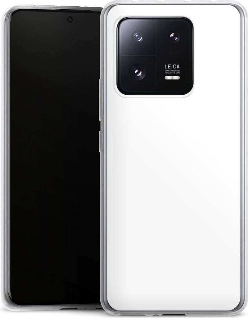 DeinDesign Handyhülle für Xiaomi 13 Pro Silikon Hülle Case Smartphone Schutzhülle Farbe einfarbig weiß