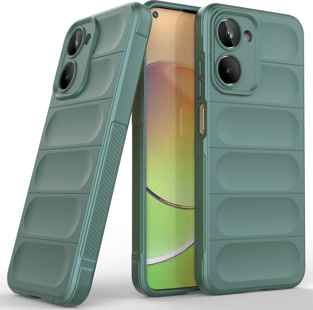 Realme 10 Hülle, Weich TPU Silikon Stossfest Anti-rutsch Schutzhülle für Realme 10 Grün