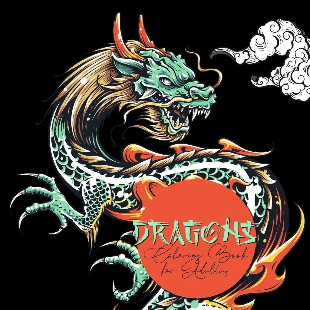 Drachen-Malbuch für Erwachsene Produktbild 