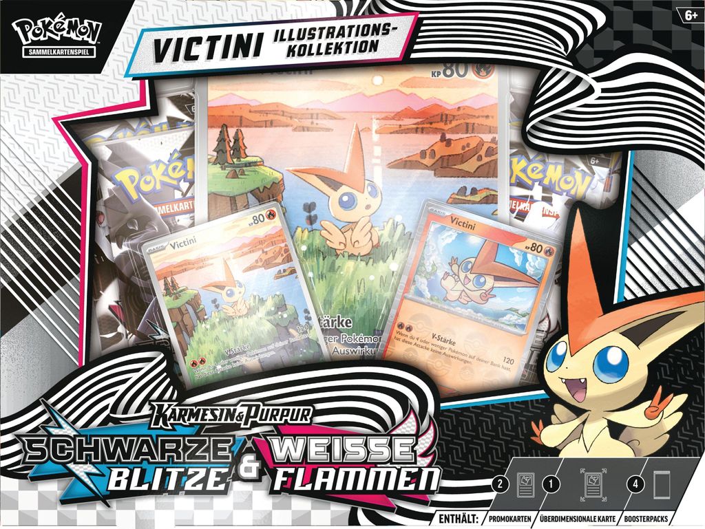 Pokémon Victini Illustrations-Kollektion – 4 Booster, Holo Produktbild 