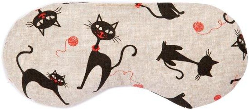 Lavendel und Leinsamen-Eye Mask für Entspannung, Kühlung, Wärme oder Yoga - Farbe: Katzenaugen