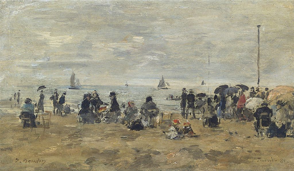 Legendarte - Kunstdruck auf Leinwand - Trouville. Scène De Produktbild 