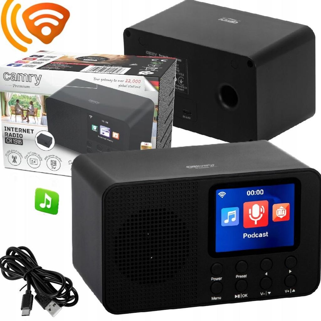 INTERNETOVÝ KUCHYNSKÝ RÁDIO BLUETOOTH USB Wi-Fi SIEŤ CR1918 Obrázok produktu 