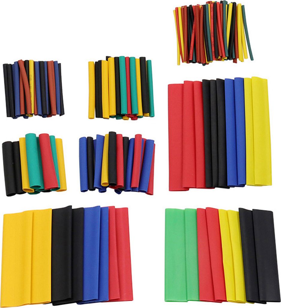 164pcs/Beutel Praktische Schläuche Wickelhülle Flexibler Flexible Drahtkabel Wärme Schrumpfschlauch zur Reparatur