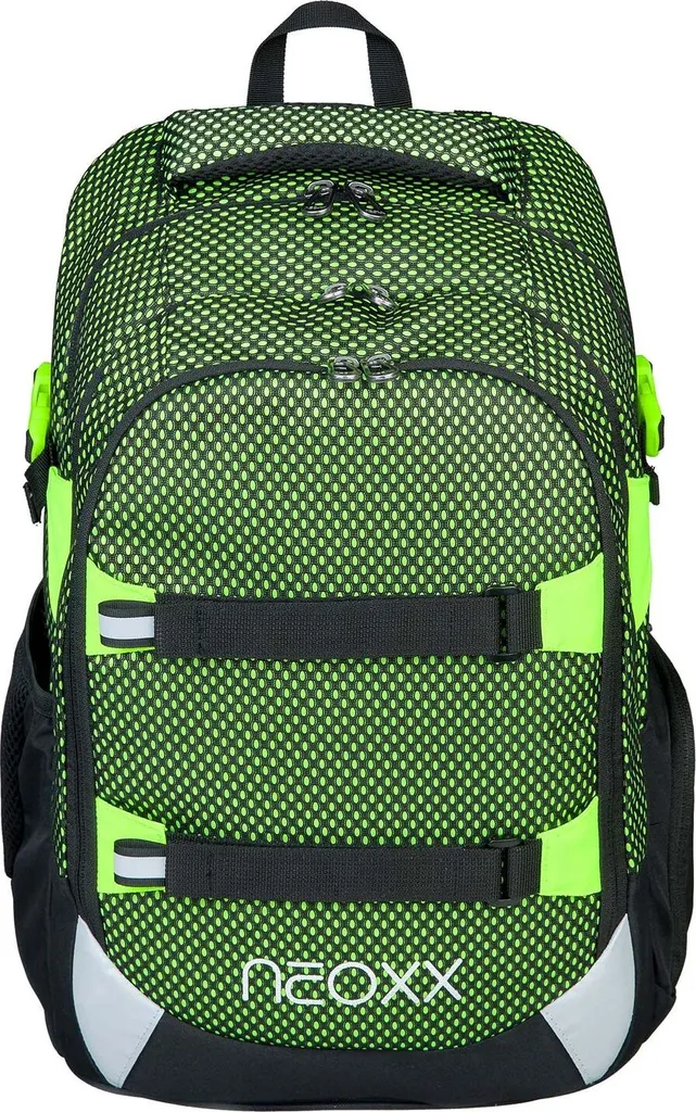 neoxx zaino della scuola con scomparto per laptop Active Pro School Backpack All About Neon giallo fluo
