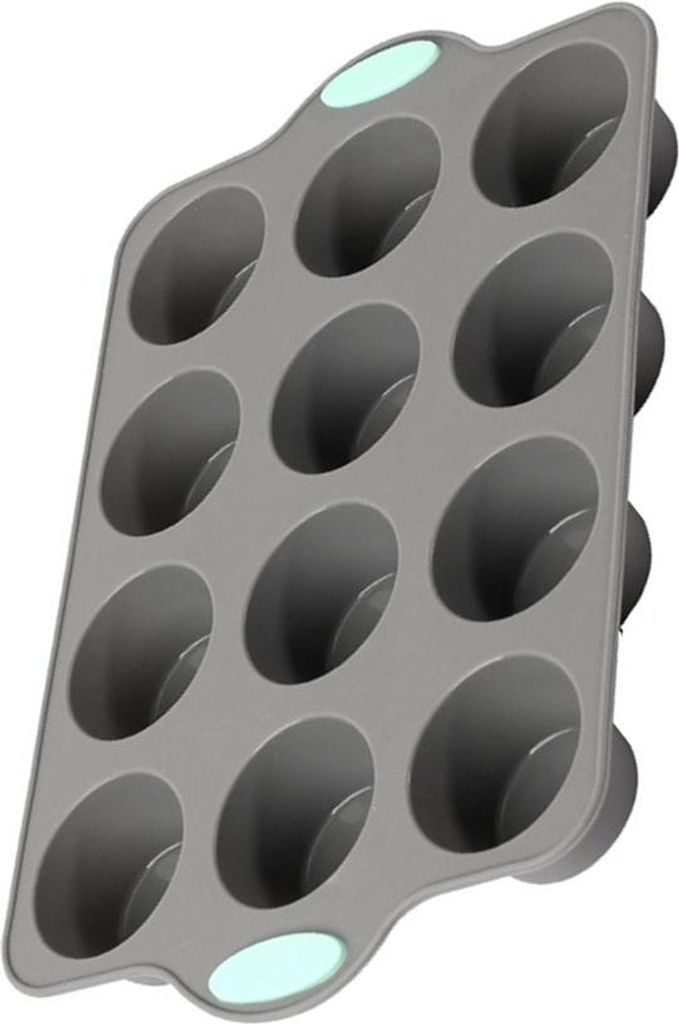 INF Silikon Kuchenform Grau Antihaft Wiederverwendbar Backform für Kuchen Brot