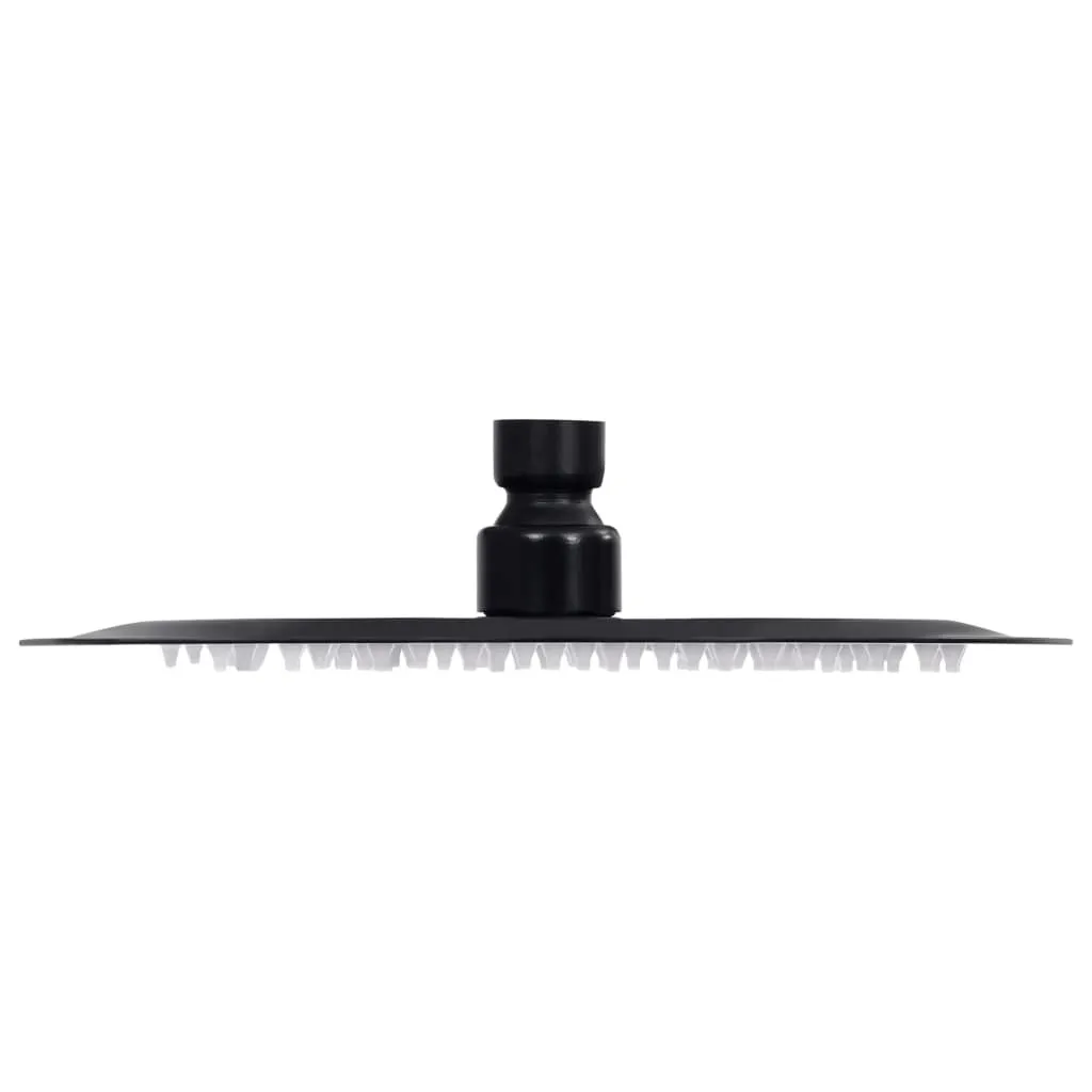 Doccia a pioggia in acciaio inox 20 cm rotonda nera - 3