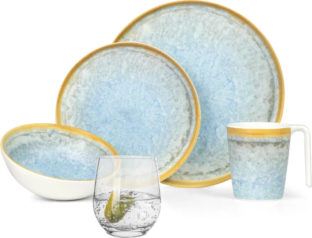 Moritz Toffee Design - Set Stoviglie Da Campeggio In Melamina 16-32 Pezzi Per 4 Persone (senza Bicchieri)