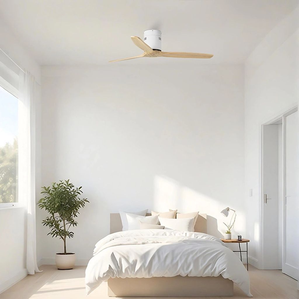 SKYLER Deckenventilator aus Holz ohne Licht Ø132 cm