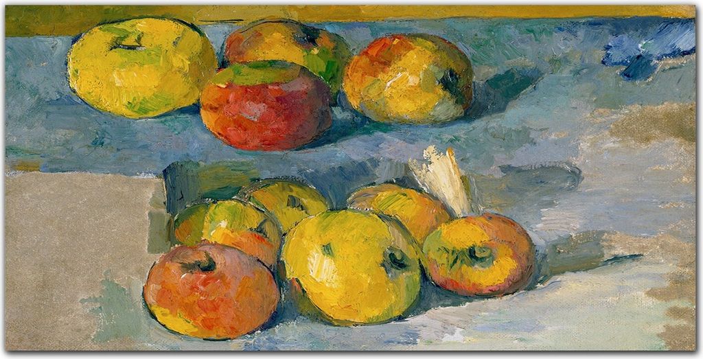 Coloray Bild aus Leinwand 140x70 Leinwand Dekoration - Äpfel Paul Cézanne