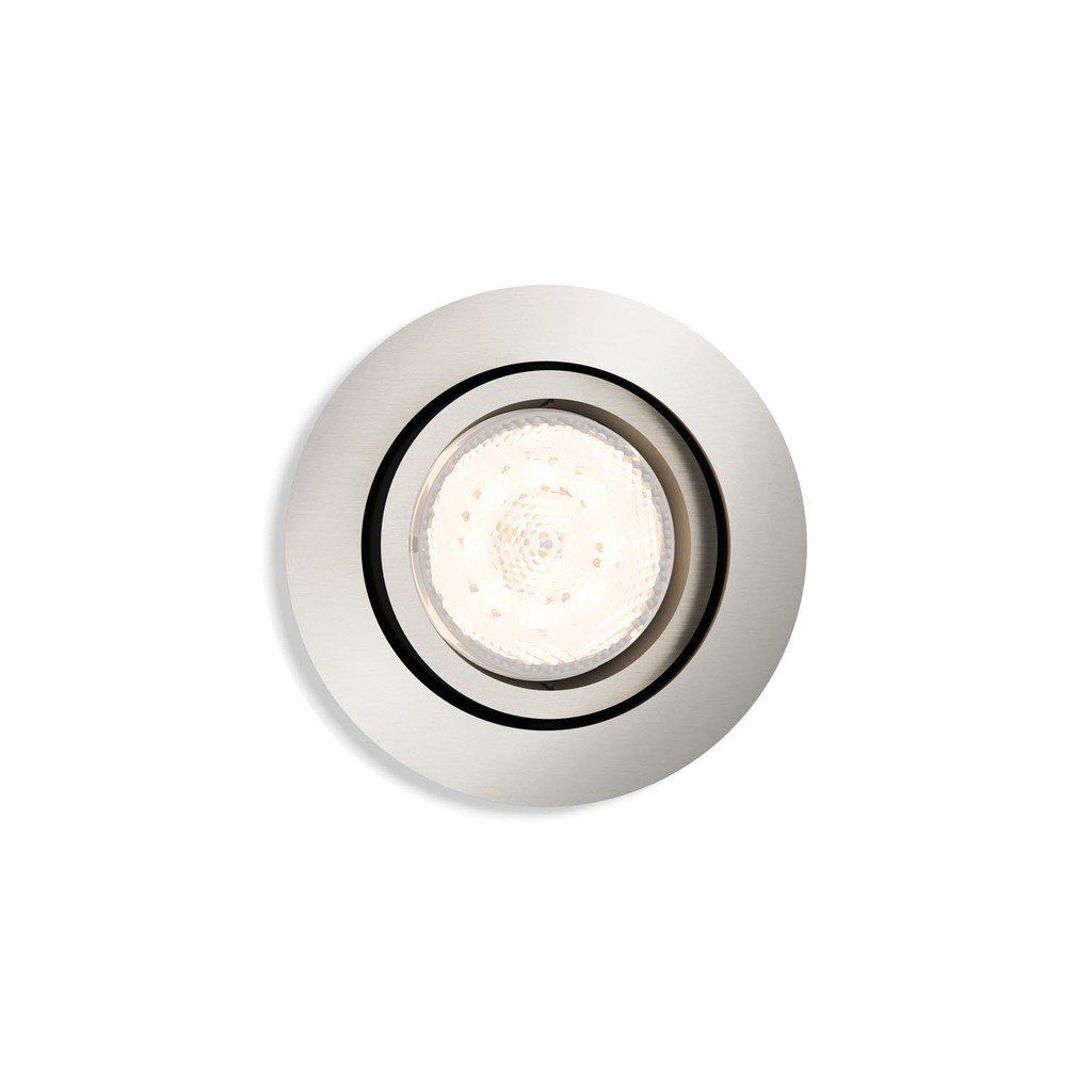 Philips myLiving LED Warmglow Einbauspot Shellbark, 1-flammig, rund, aluminium