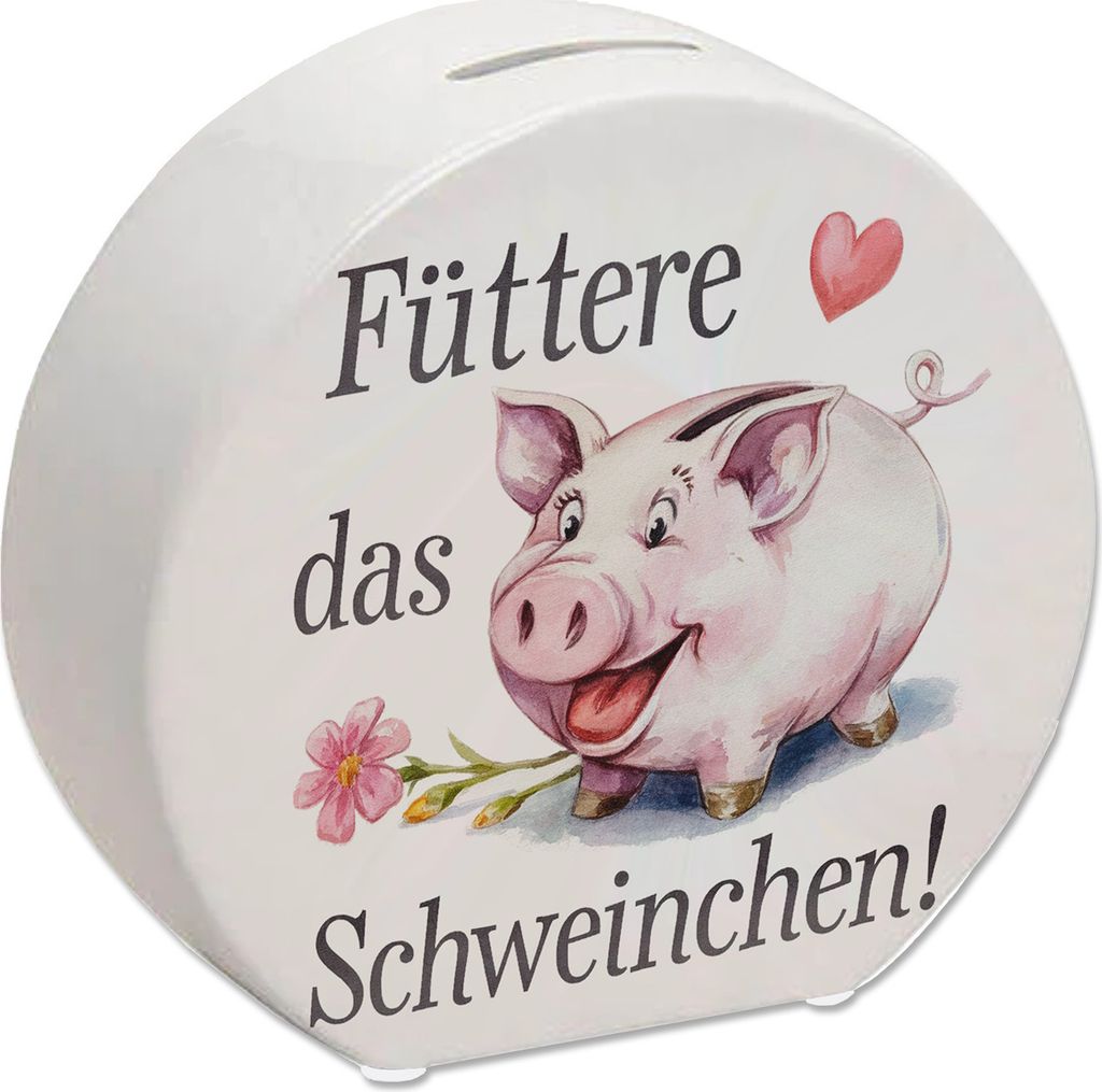 Fröhliches Schwein Spardose Füttere das Schweinchen