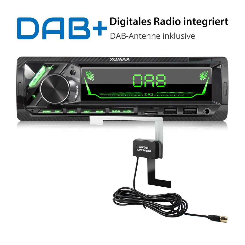 Autoradio mit Bluetooth, USB, AUX - 4-Zoll-Bildschirm -  Rückfahrkamera-Anschluss - Extra USB (RMD404DAB-BT)