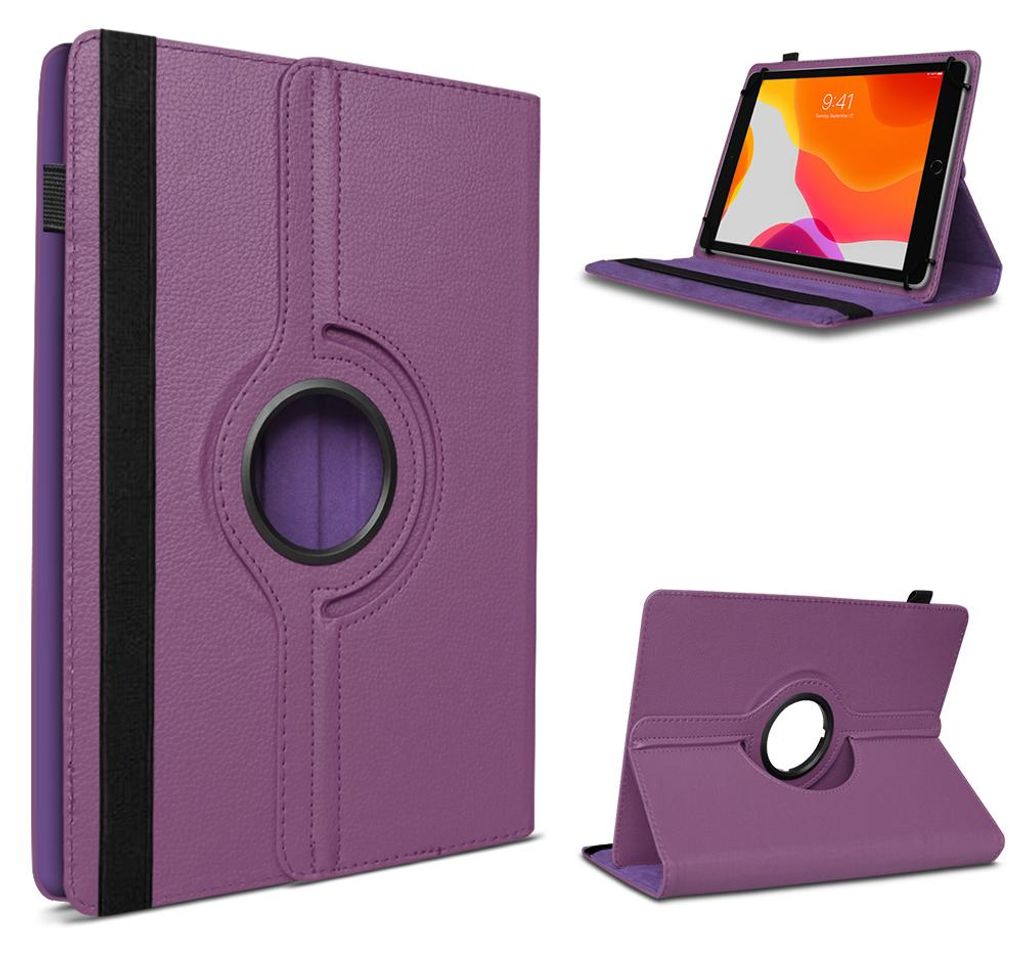 Tablet Hülle für OSCAL Pad 30 Tasche Schutzhülle Case 360 Grad Drehbar 10,1 CoverFarbe 360 Uni:Lila