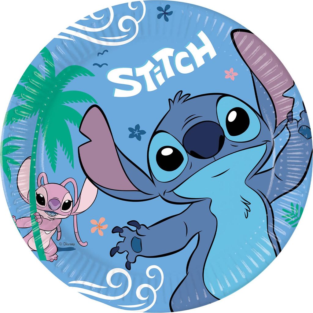 Procos Disney Lilo und Stitch Angel Papierteller 8 Stk 23 cm